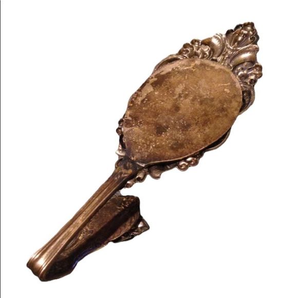 Antique Silver Repurposed Hanger With Crystals - Picture 4 of 4